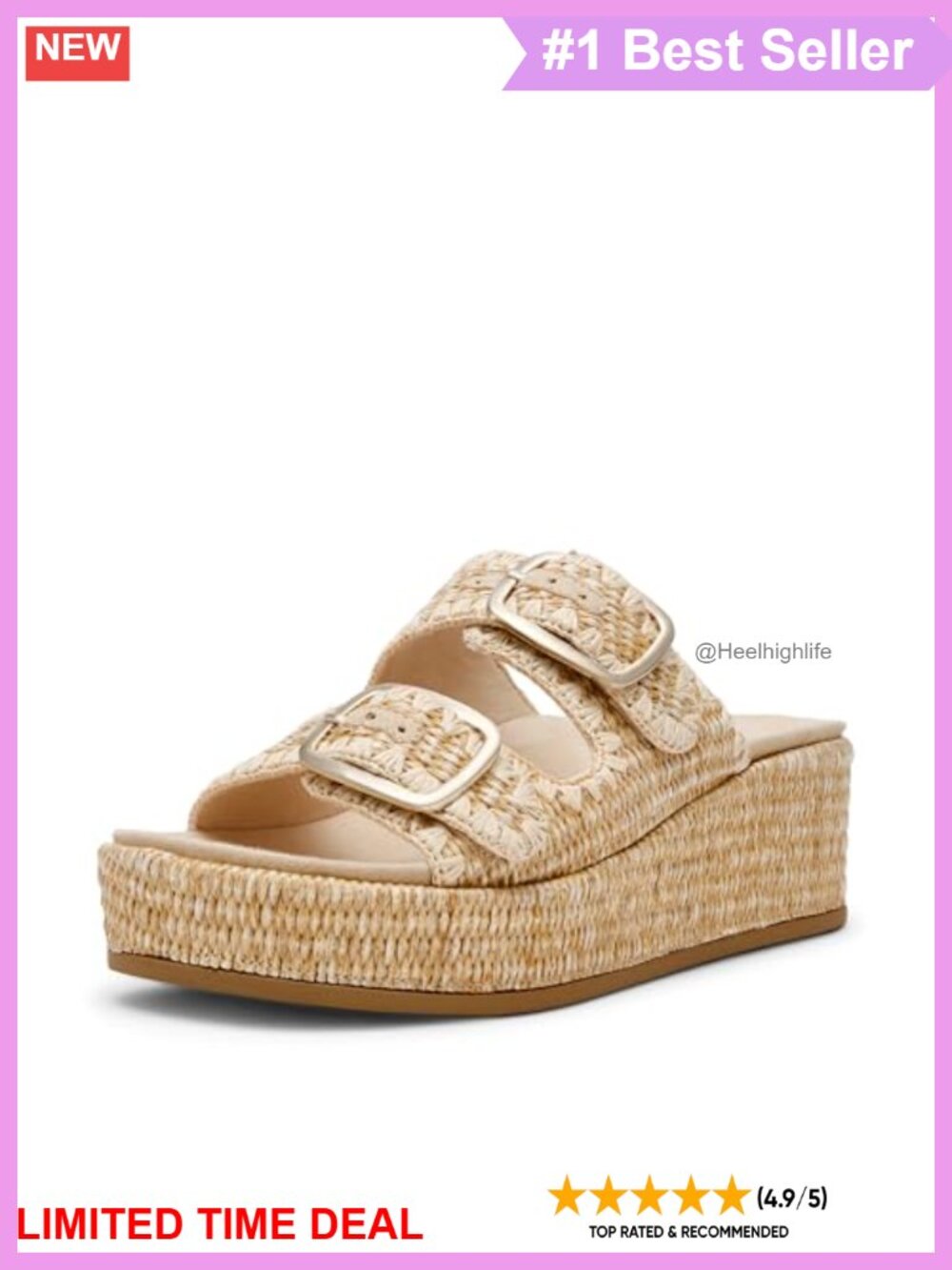 Anne Klein Espadrille Sandals Woven Double Strap Platform